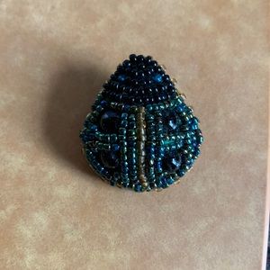 Little lady bug beaded brooch